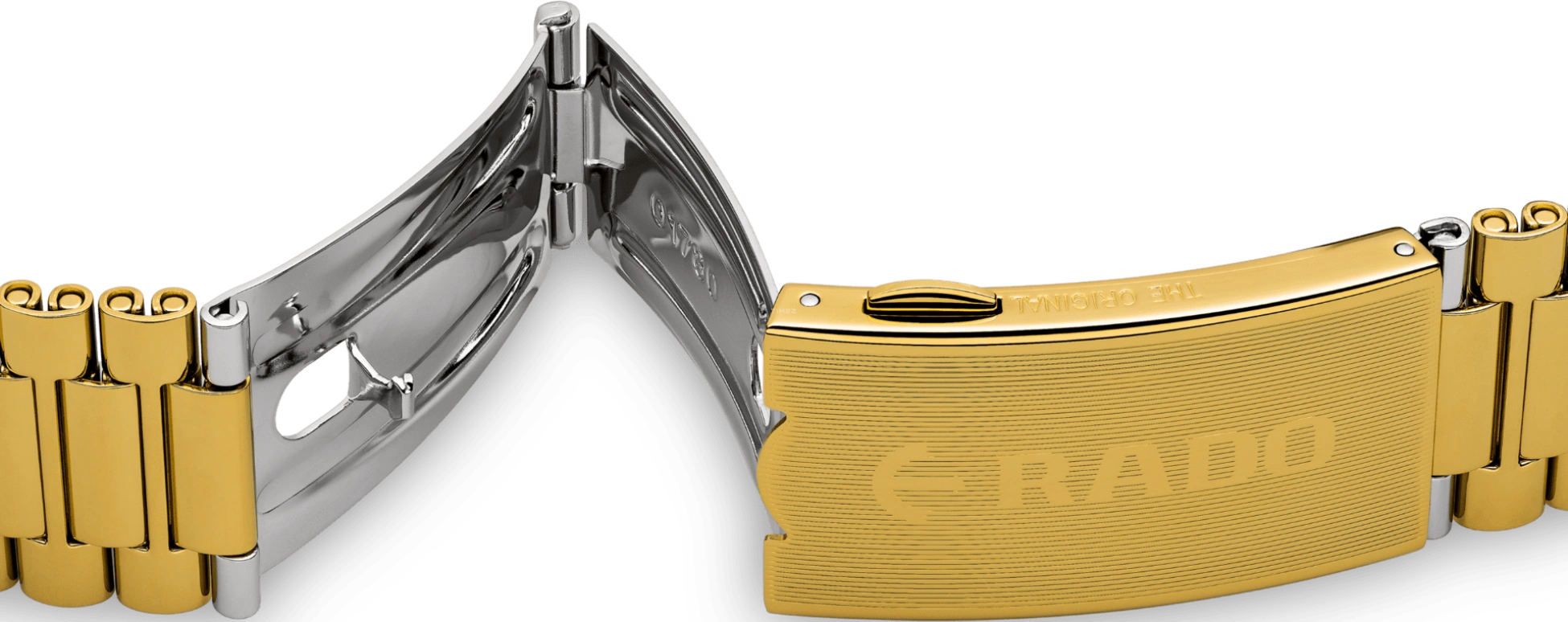 Rado,The Original 35mm,35mm,Stainless Steel,Gold,Skeleton,Automatic,In-house Caliber,Sapphire,Crystal Glass,R12064253