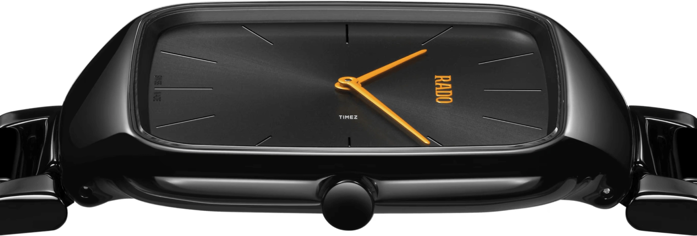 Rado,True Square 37mm,37mm,Ceramic,Black,Quartz,In-house Caliber,Sapphire,Crystal Glass,R27054162