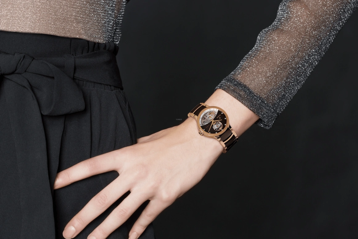 Rado,Centrix 33mm,33mm,Stainless Steel,Coffee,Brown,Automatic,80hours,Sapphire,Crystal Glass,R30248712