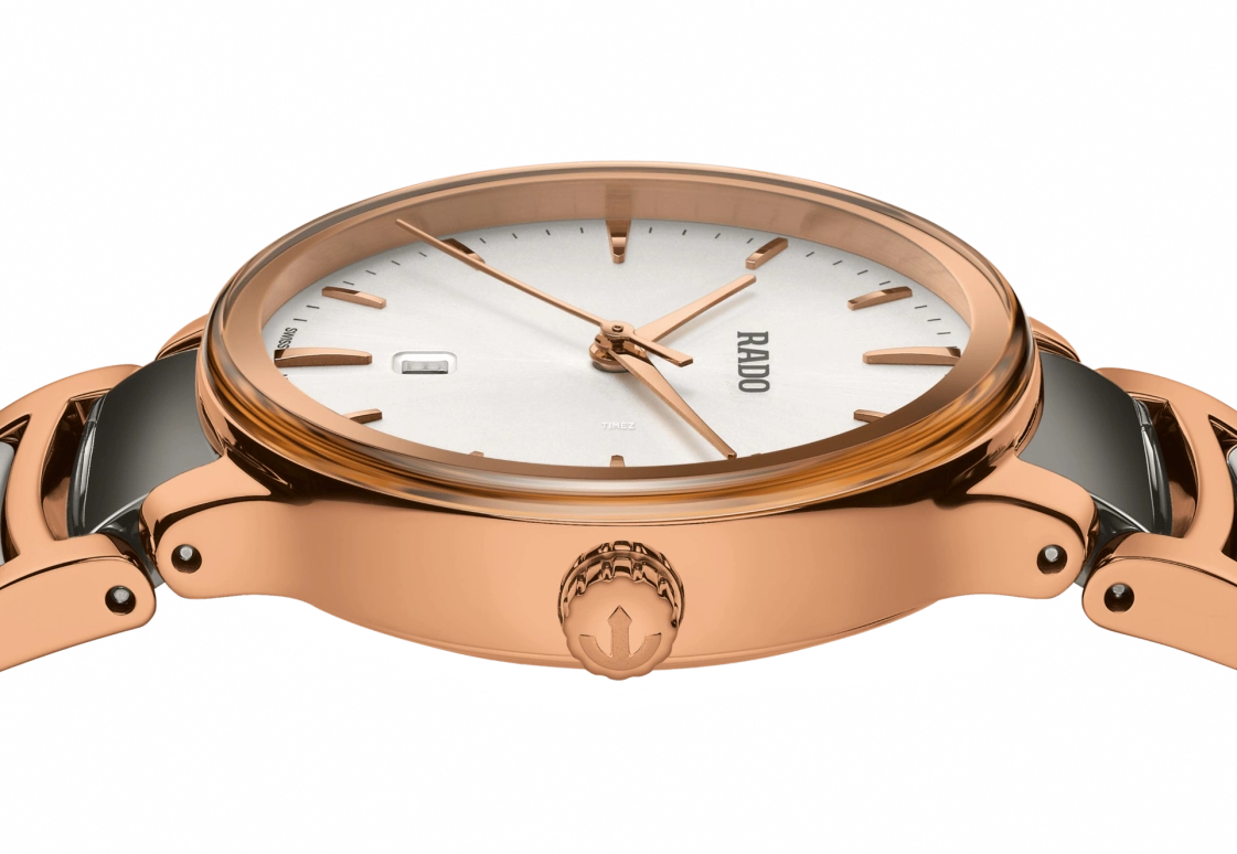 Rado,Centrix 30.50mm,30.50mm,Stainless Steel,White,Silver,Quartz,Day,In-house Caliber,R30024012