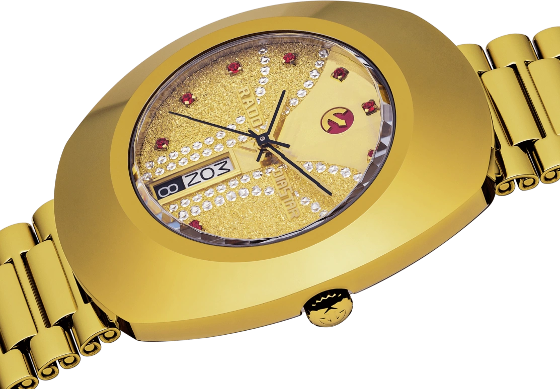 Rado,The Original 35mm,35mm,Stainless Steel,Gold,Automatic,Date,Day,R12413033