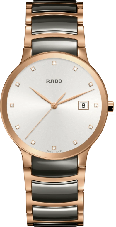 Rado,Centrix 38mm,38mm,Stainless Steel,Silver,Quartz,Day,In-house Caliber,R30554762