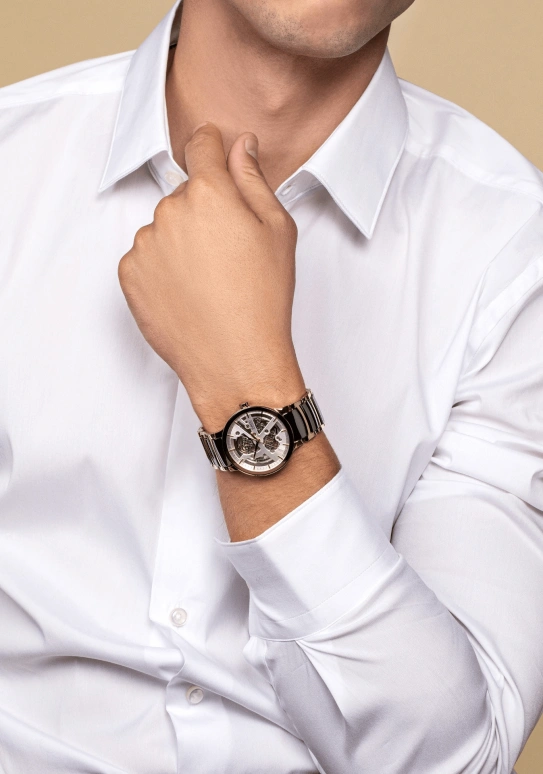 Rado,Centrix 38mm,38mm,Stainless Steel,Skeleton,Silver White,Automatic,80hours,In-house Caliber,R30181104