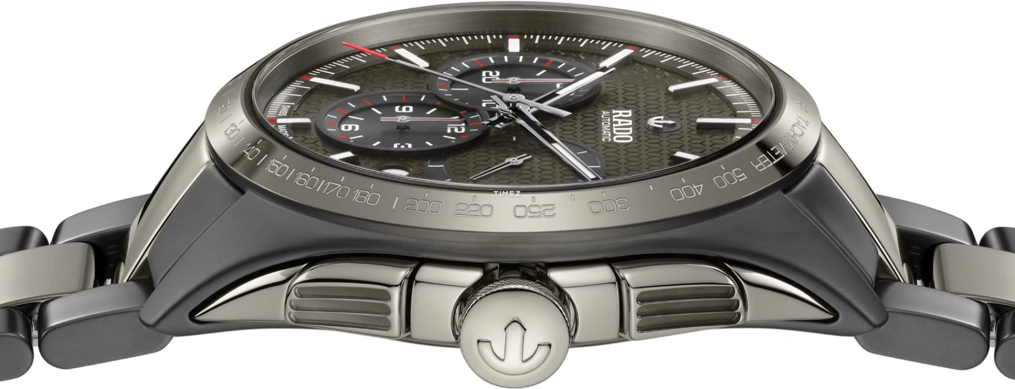 Rado,HyperChrome 45mm,45mm,Ceramic,Grey,Automatic,Chronograph,Day,R32022152