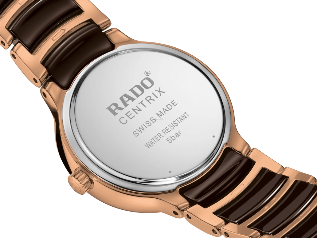 Rado,Centrix 30.50mm,30.50mm,Stainless Steel,Brown,Coffee,Quartz,Day,In-house Caliber,R30024712
