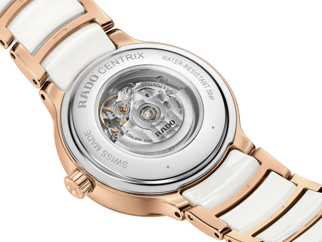 Rado,Centrix 30.50mm,30.50mm,Stainless Steel,White,Automatic,Day,48hours,R30019744
