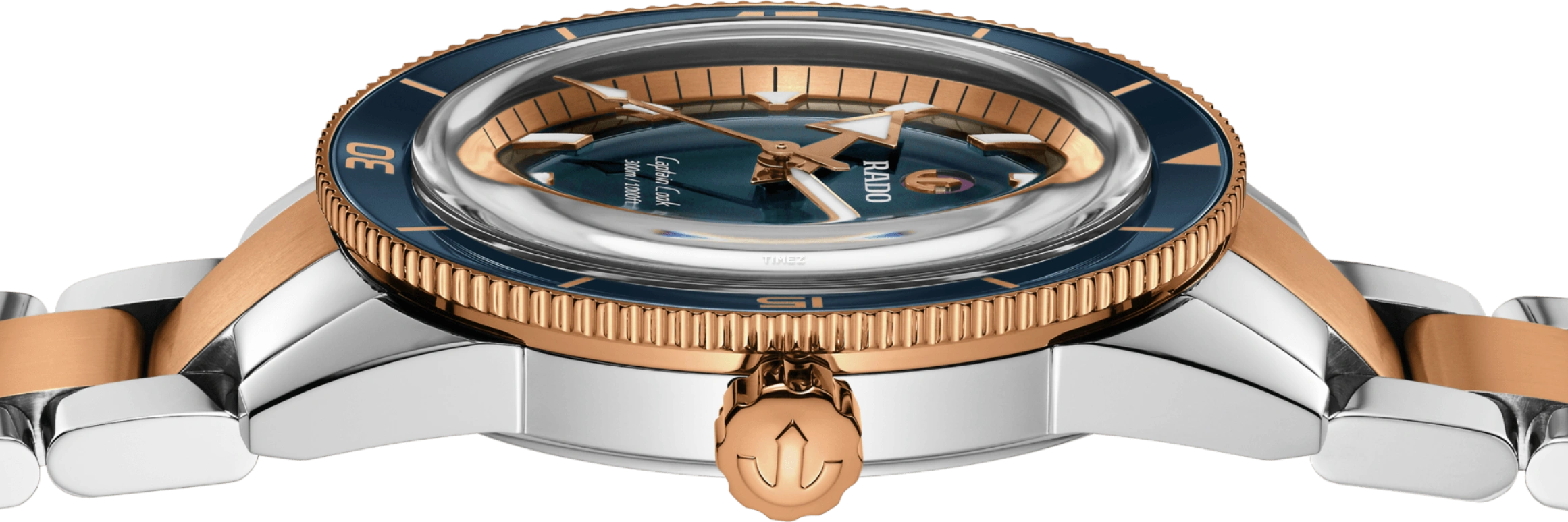 Rado,Captain Cook 42mm,42mm,Stainless Steel,Cermet,Blue,Black,Automatic,Day,In-house Caliber,R32137203