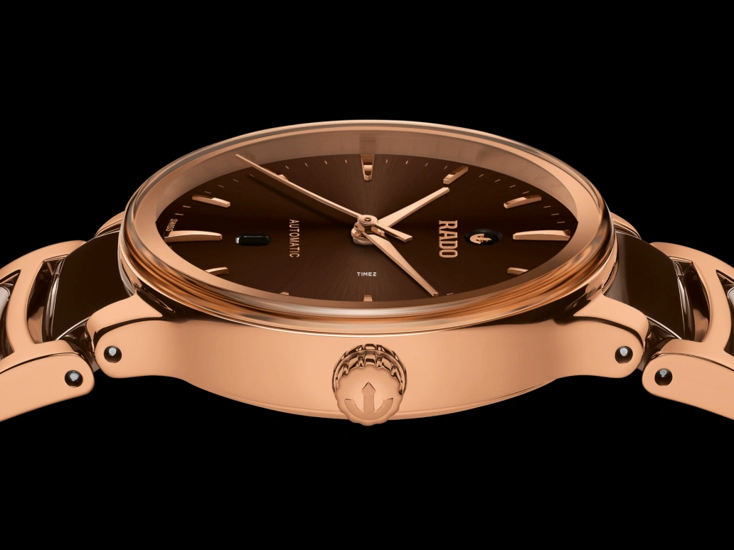 Rado,Centrix 30.50mm,30.50mm,Stainless Steel,Brown,Coffee,Quartz,Day,In-house Caliber,R30024302