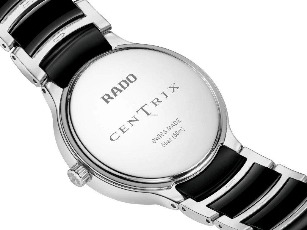 Rado,Centrix 35mm,35mm,Stainless Steel,Black,Quartz,Day,In-house Caliber,R30040712
