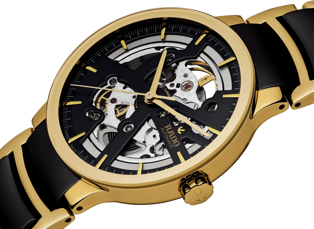 Rado,Centrix 38mm,38mm,Stainless Steel,Black,Skeleton,Automatic,80hours,In-house Caliber,R30180162