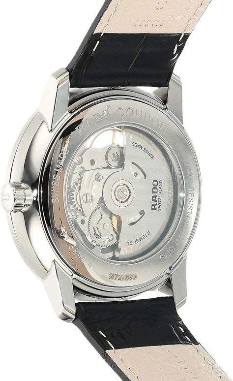 Rado,Coupole 41mm,41mm,Stainless Steel,Black,Skeleton,Automatic,80hours,In-house Caliber,R22894155