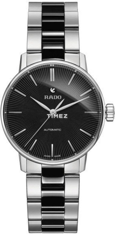 Rado,Coupole 32mm,32mm,Stainless Steel,Black,Automatic,38hours,Sapphire,Crystal Glass,R22862152