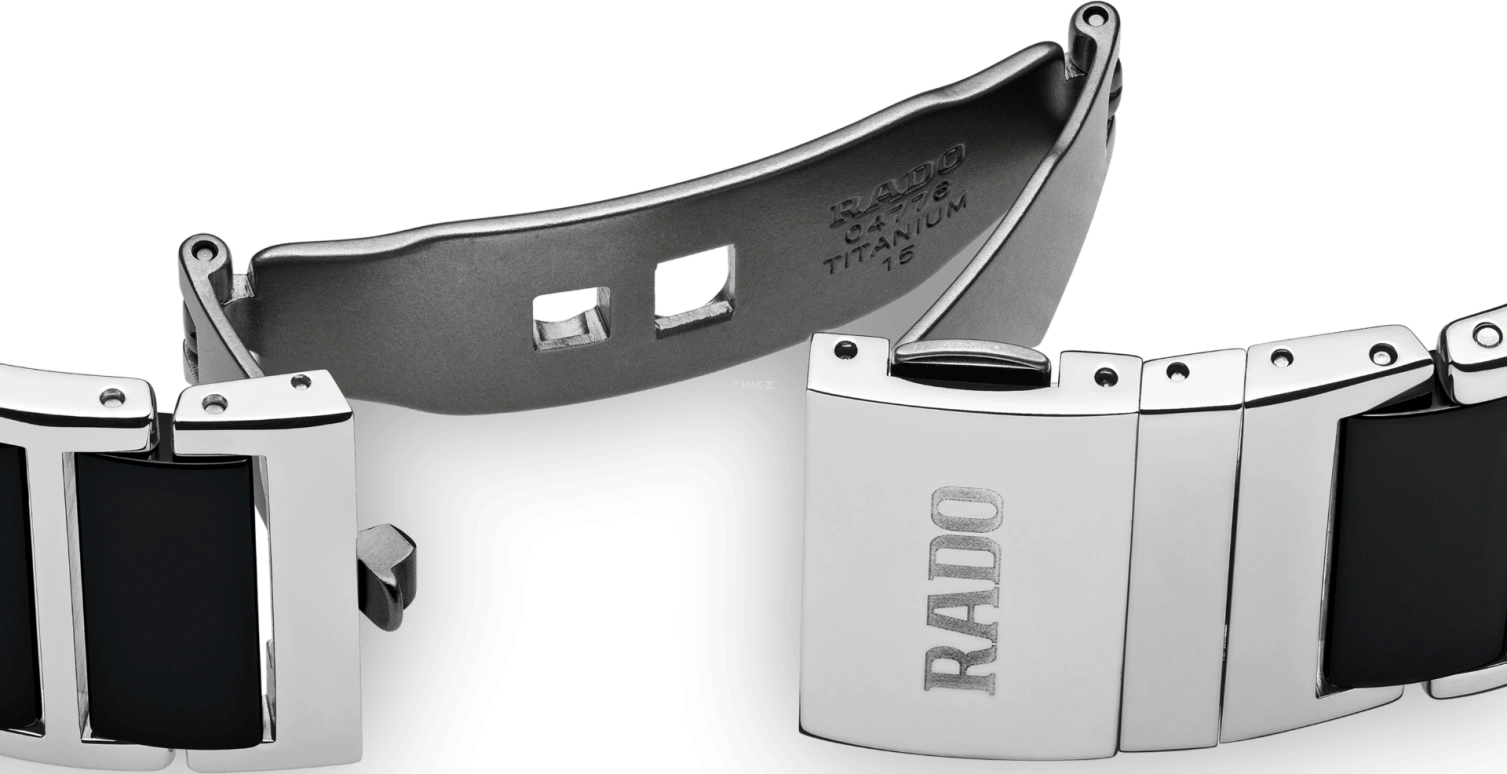 Rado,Integral 31x41.10mm,31x41.10mm,Stainless Steel,Ceramic,Black,Quartz,Day,In-house Caliber,R20206712