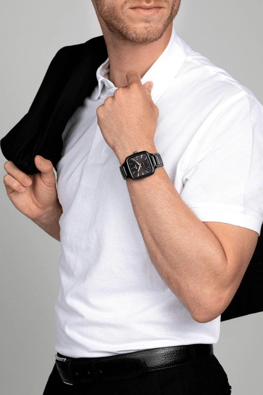 Rado,True Square 38mm,38mm,Ceramic,Black,Automatic,Day,80hours,R27078162