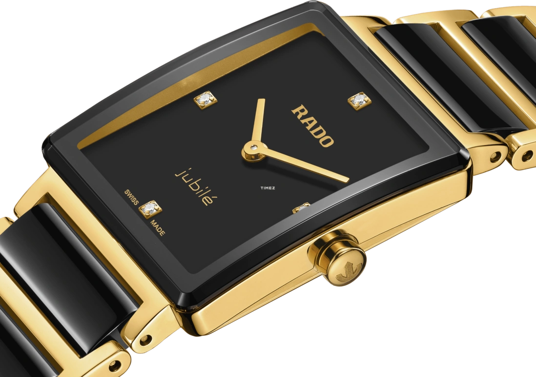 Rado,Integral 23mm,23mm,Stainless Steel,Black,Quartz,In-house Caliber,Sapphire,Crystal Glass,R20252702