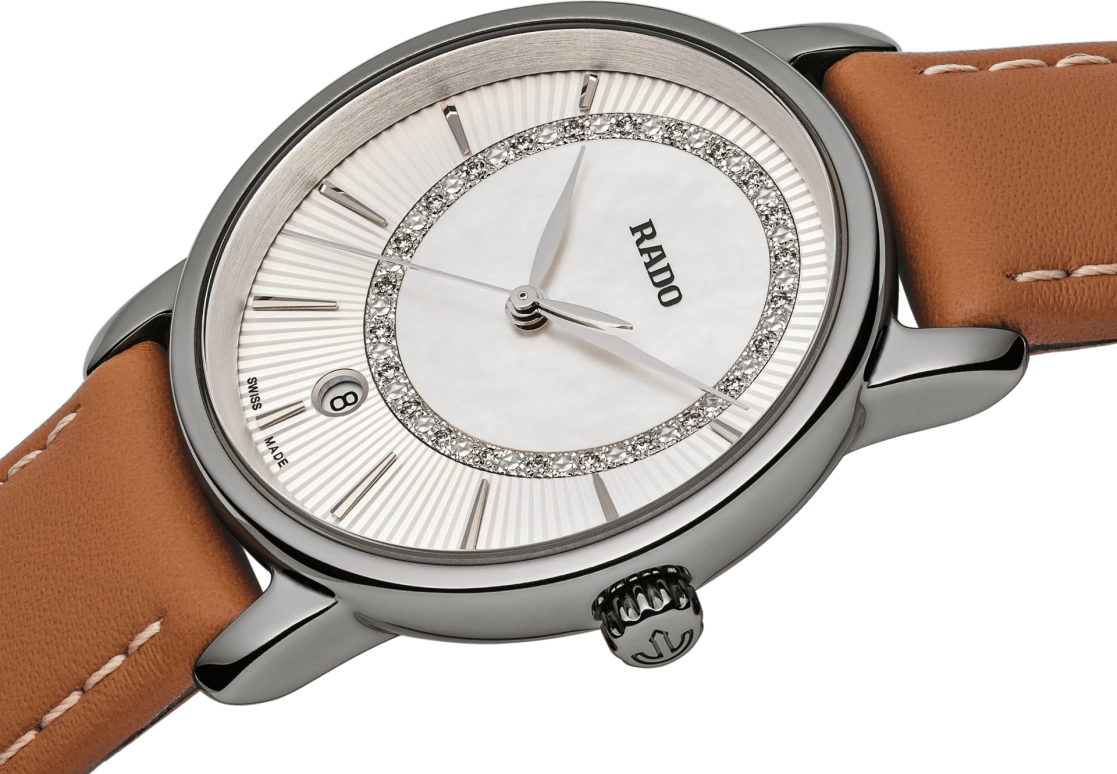 Rado,DiaMaster 33mm,33mm,Ceramic,White,Quartz,Day,In-house Caliber,R14064945