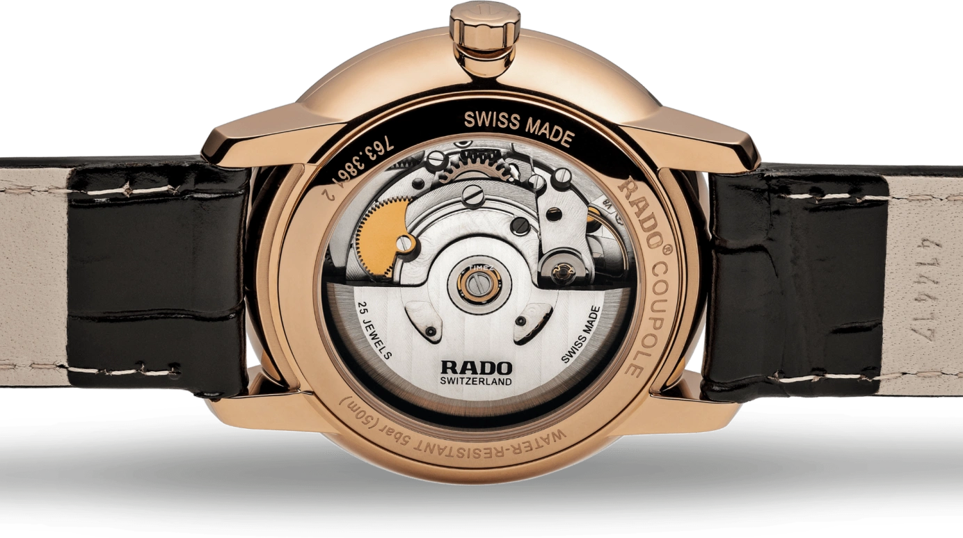 Rado,Coupole 37.70mm,37.70mm,Stainless Steel,White,Automatic,Day,In-house Caliber,R22861115