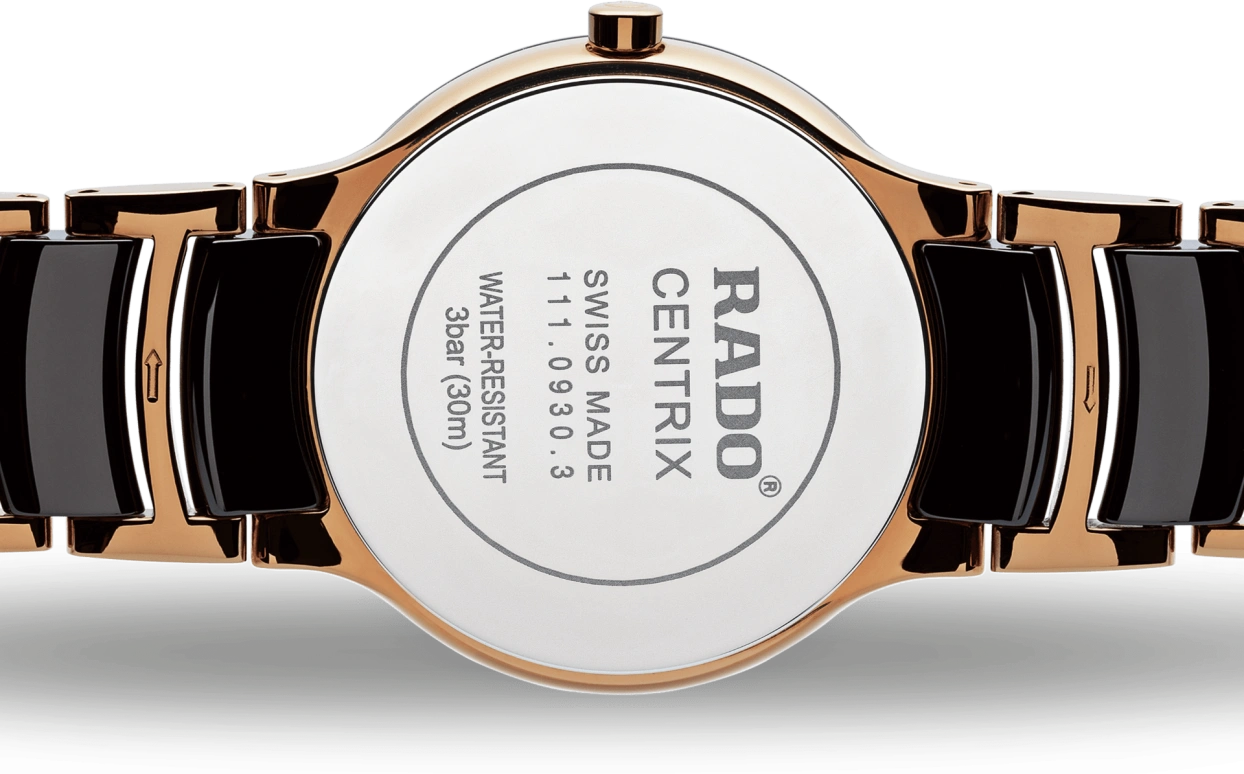 Rado,Centrix 28mm,28mm,Stainless Steel,Black,Quartz,Day,In-house Caliber,R30555712