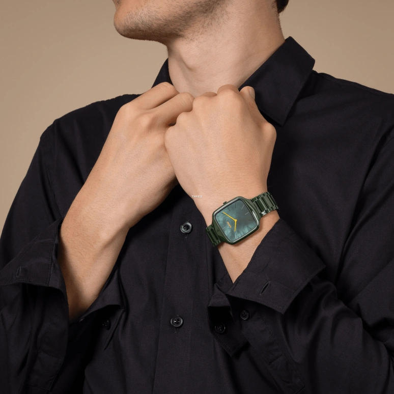 Rado,True Square 37mm,37mm,Ceramic,Green,Quartz,In-house Caliber,Sapphire,Crystal Glass,R27047902