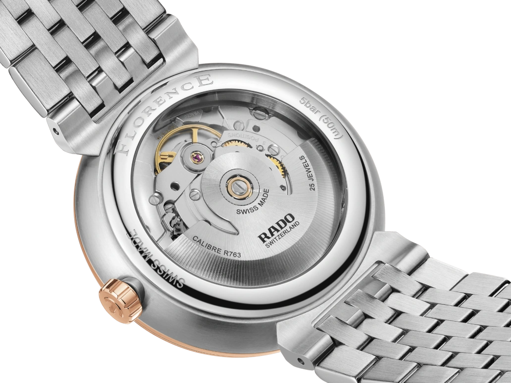 Rado,Florence 39mm,39mm,Stainless Steel,Champagne,Cream,Automatic,Day,Anti-magnetic,R48903703