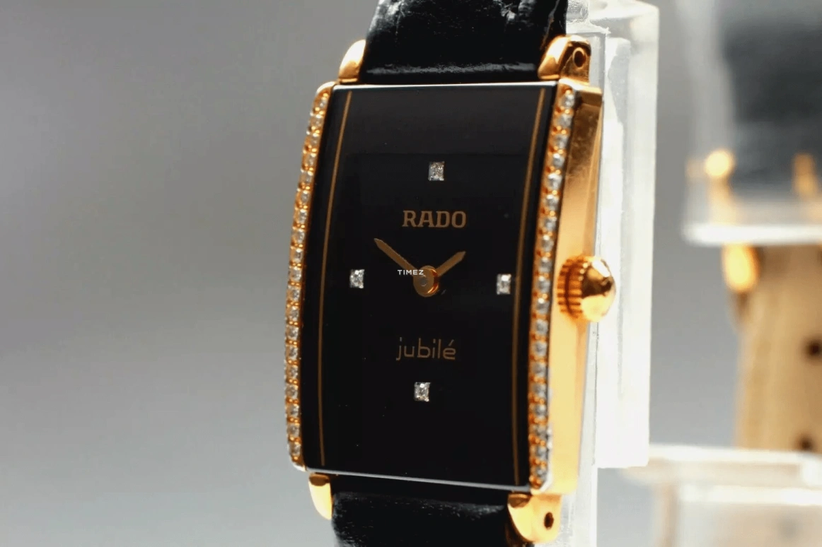 Rado,Integral 19mm,19mm,Stainless Steel,Black,Quartz,Sapphire,Crystal Glass,Rectangular,153,153.0339.3