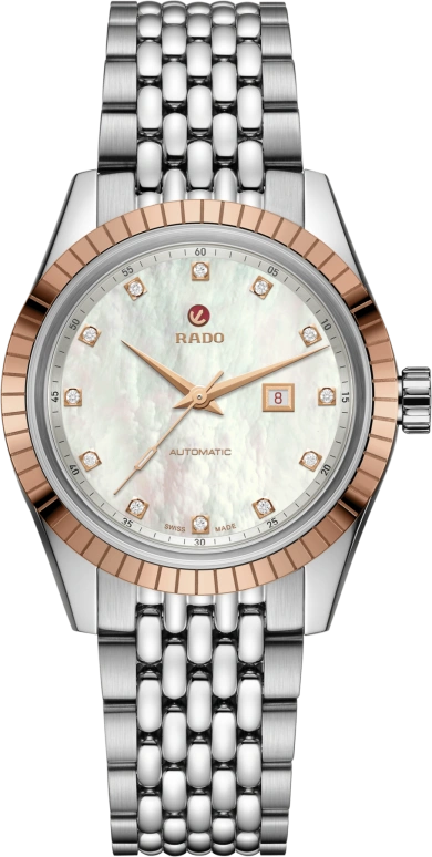 Rado,Tradition 35mm,35mm,Stainless Steel,White,Automatic,38hours,Sapphire,R33102903