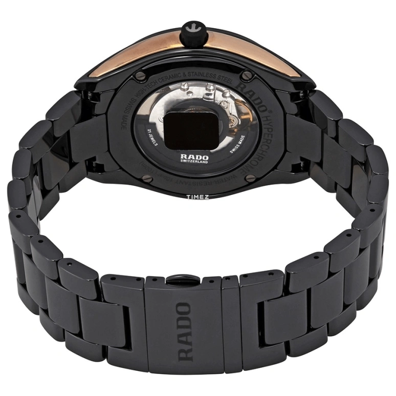 Rado,HyperChrome 42mm,42mm,Stainless Steel,Ceramic,Black,Automatic,Day,Sapphire,Crystal Glass,R32291152