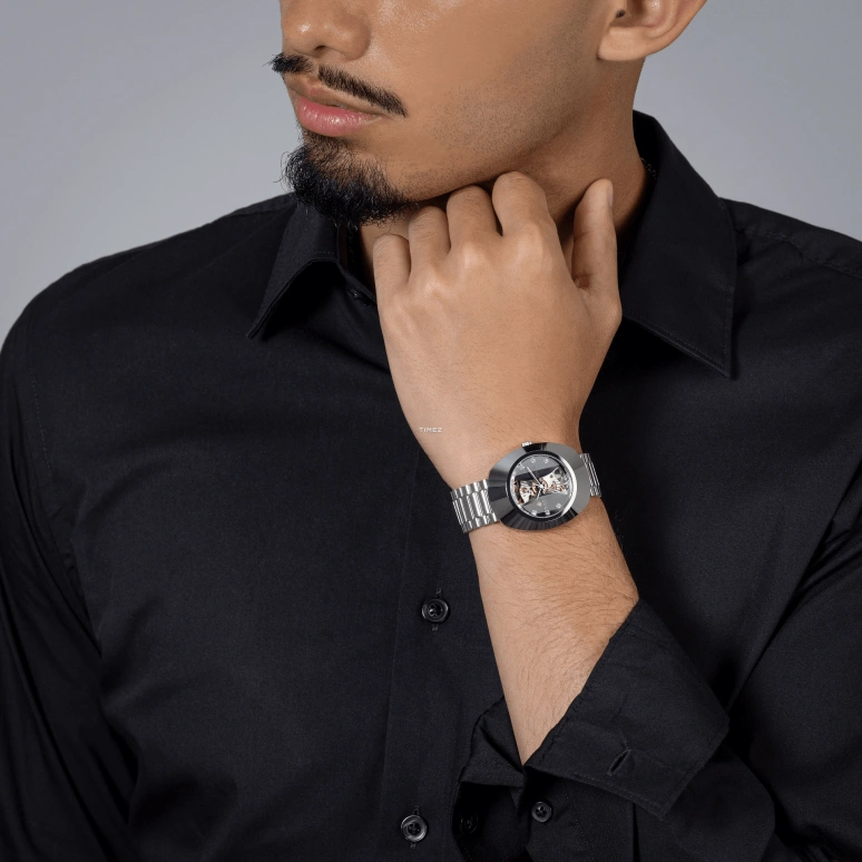 Rado,DiaStar Original 35mm,35mm,Stainless Steel,Black,Skeleton,Automatic,In-house Caliber,Sapphire,Crystal Glass,R12063103