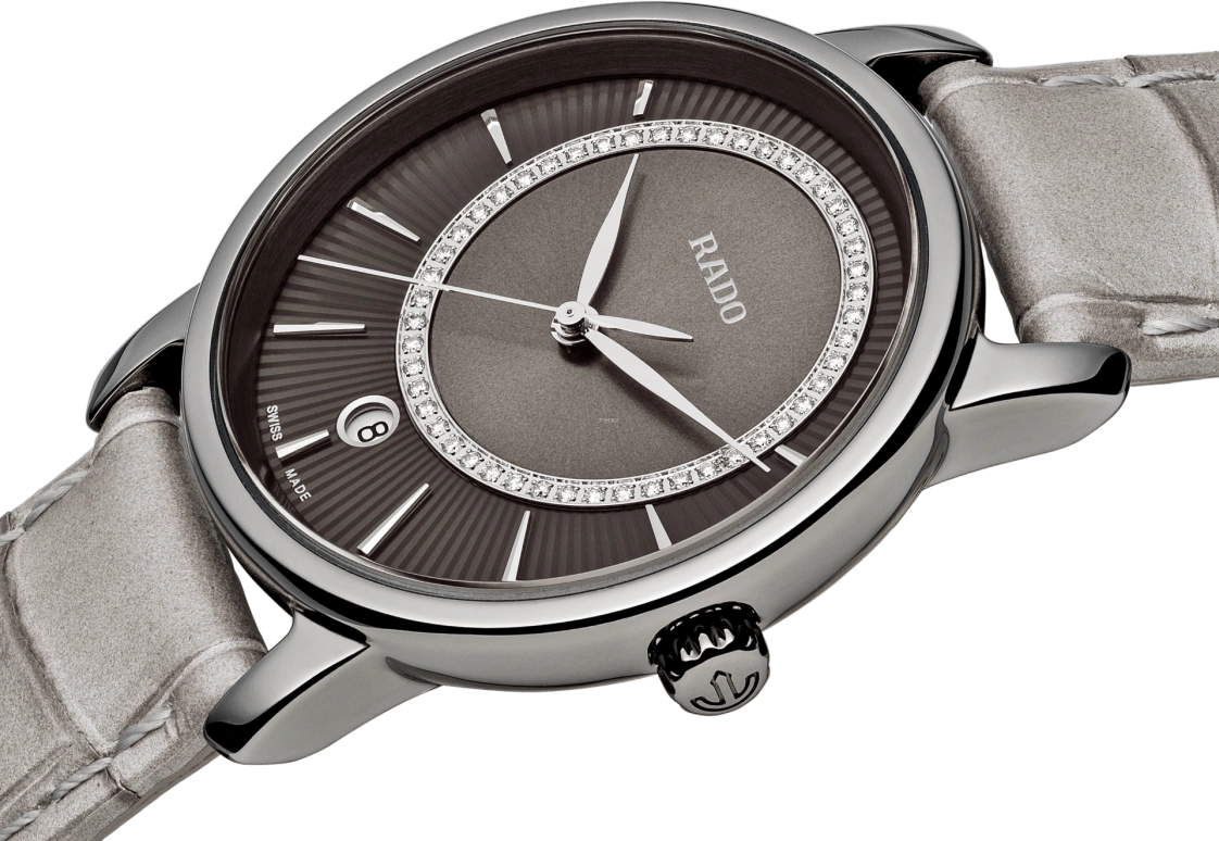 Rado,DiaMaster 33mm,33mm,Ceramic,Grey,Quartz,Day,In-house Caliber,R14064715