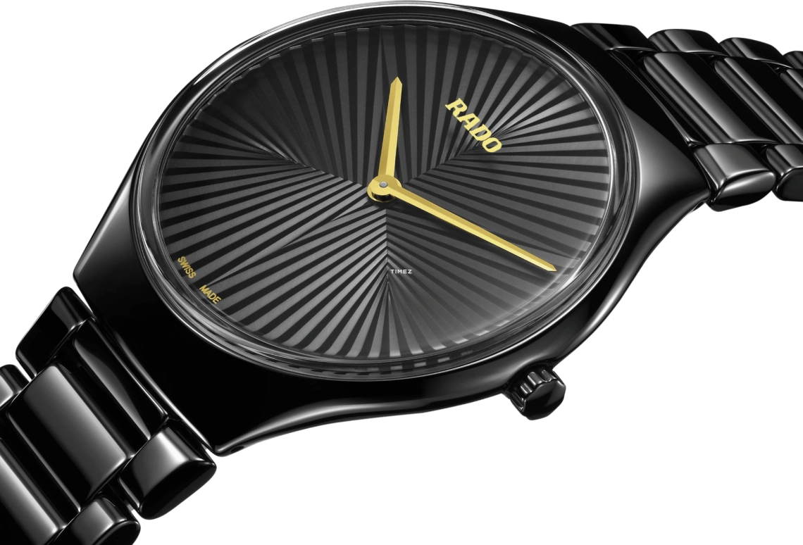 Rado,True Thinline 40mm,40mm,Ceramos,Black,Automatic,Sapphire,Crystal Glass,Round,R27113152