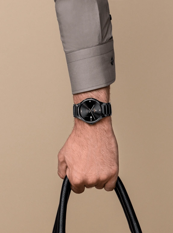 Rado,True Round 40mm,40mm,Ceramic,Black,Automatic,Day,80hours,R27057712