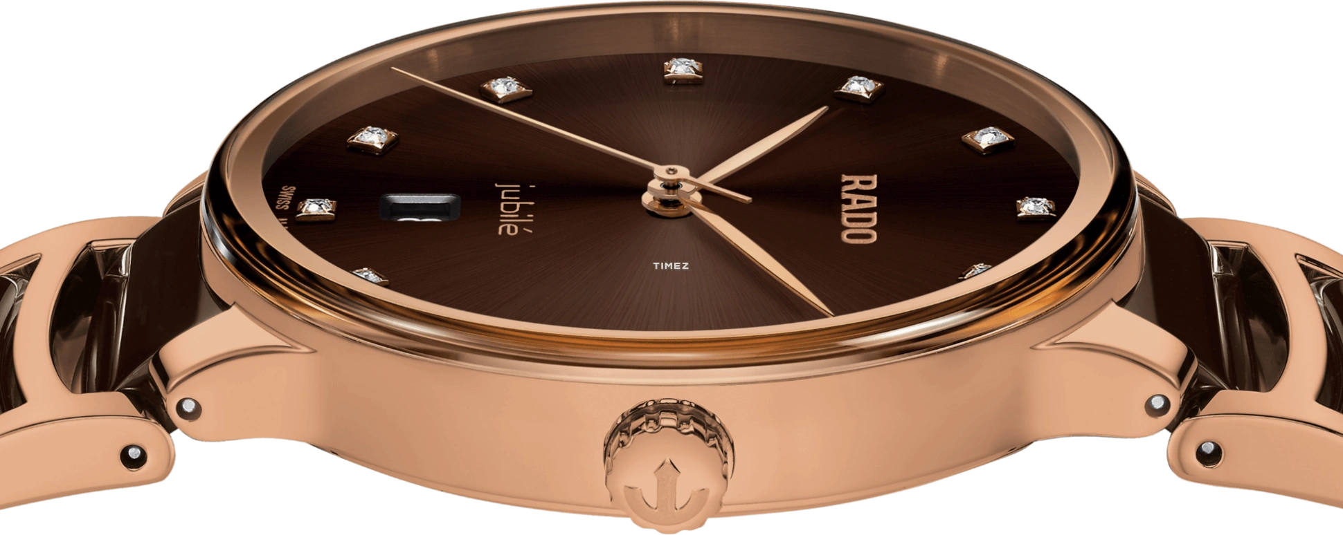 Rado,Centrix 39.50mm,39.50mm,Stainless Steel,Brown,Quartz,Day,Sapphire,Crystal Glass,R30023732