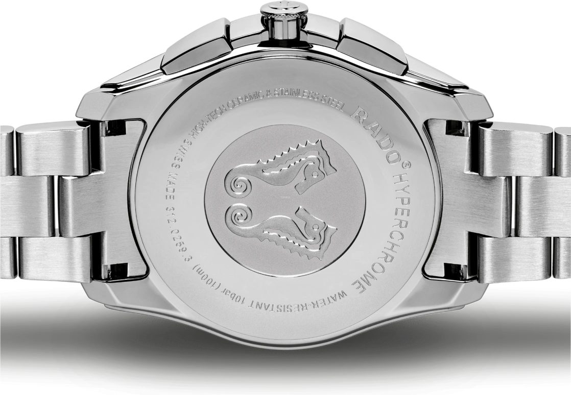 Rado,HyperChrome 44.90mm,44.90mm,Stainless Steel,Ceramic,Green,Quartz,Chronograph,Day,R32259313