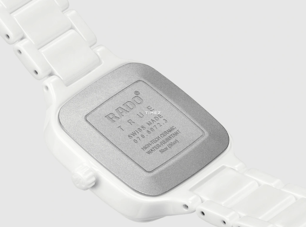 Rado,True Square 29.20mm,29.20mm,Ceramic,Titanium,White,Quartz,Day,In-house Caliber,R27072012