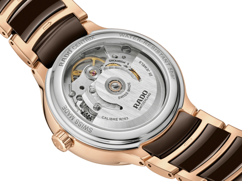Rado,Centrix 35mm,35mm,Stainless Steel,Brown,Automatic,Day,In-house Caliber,R30037732