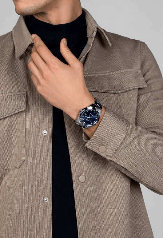 Rado,HyperChrome 44.90mm,44.90mm,Stainless Steel,Blue,Quartz,Day,In-house Caliber,R32502203
