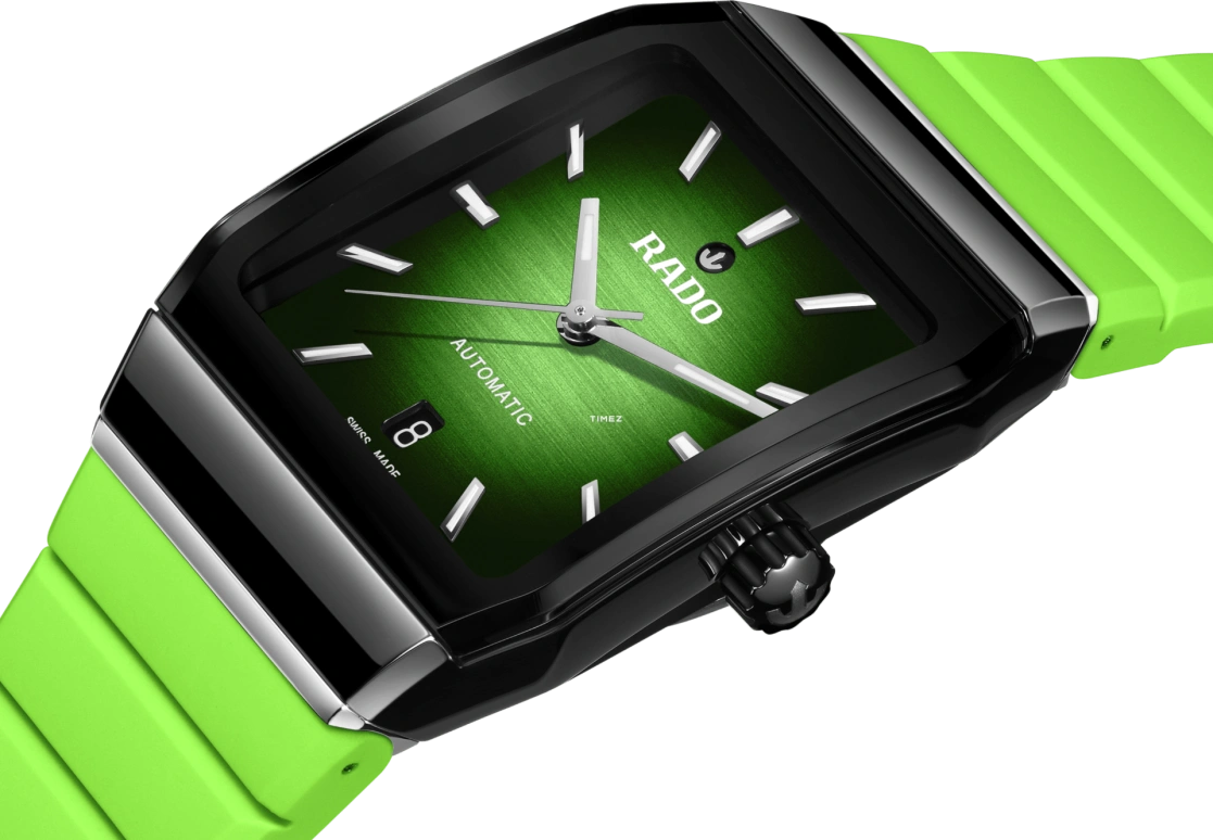 Rado,Anatom 32.50mm,32.50mm,Ceramic,Stainless Steel,Dual,Black,Green,Automatic,Day,72hours,R10201319