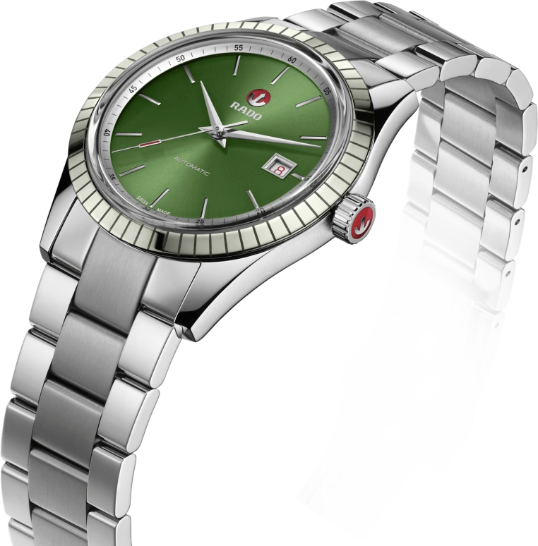 Rado,HyperChrome 42mm,42mm,Stainless Steel,Green,Automatic,Day,80hours,R33101314