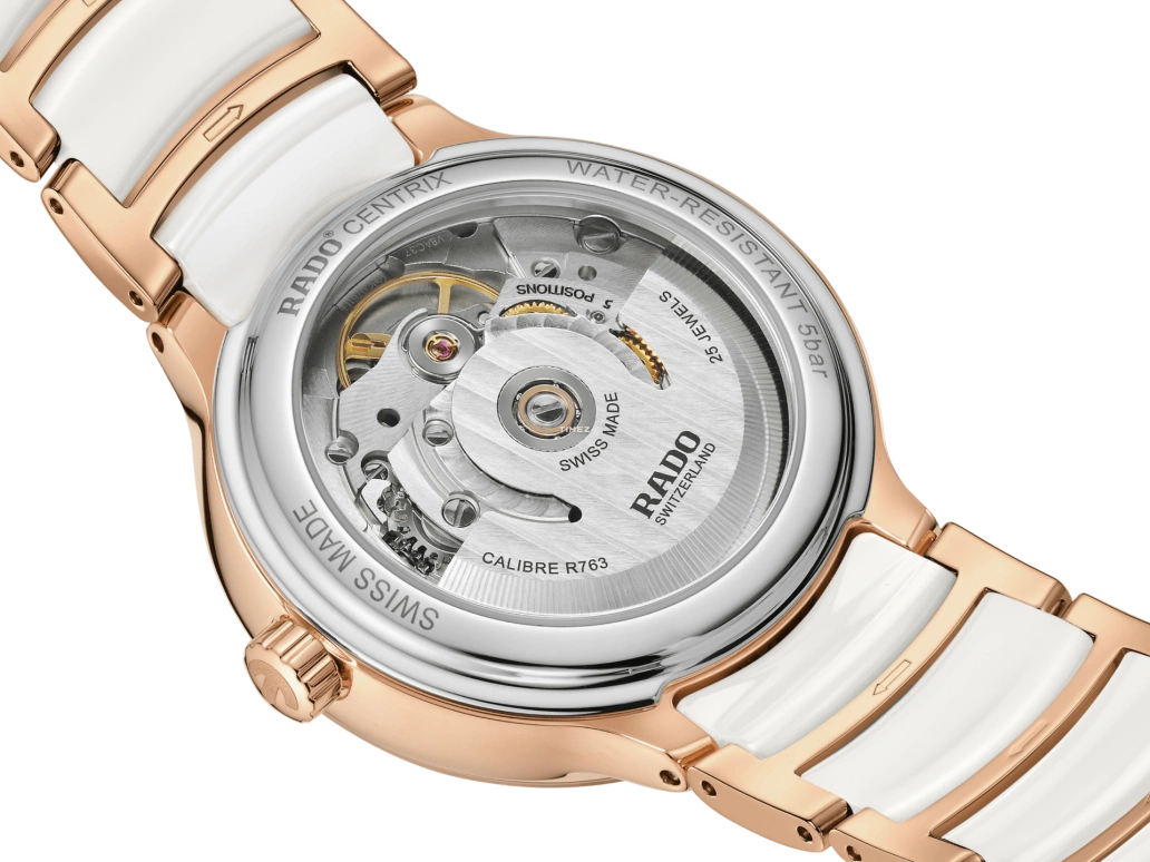 Rado,Centrix 35mm,35mm,Stainless Steel,White,Automatic,Day,80hours,R30230902