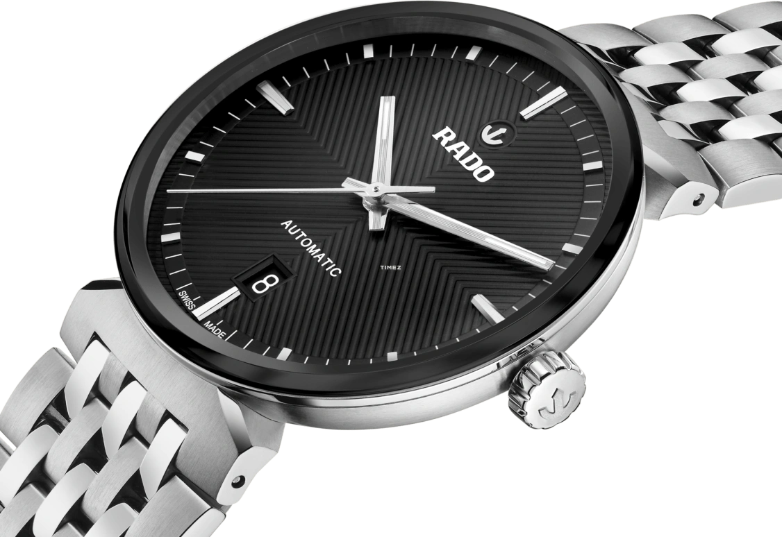 Rado,Florence 39mm,39mm,Stainless Steel,Black,Automatic,Day,In-house Caliber,R48903153
