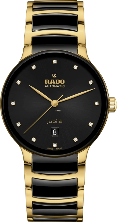 Rado,Centrix 39.50mm,39.50mm,Stainless Steel,Ceramic,Black,Automatic,Day,In-house Caliber,R30008742