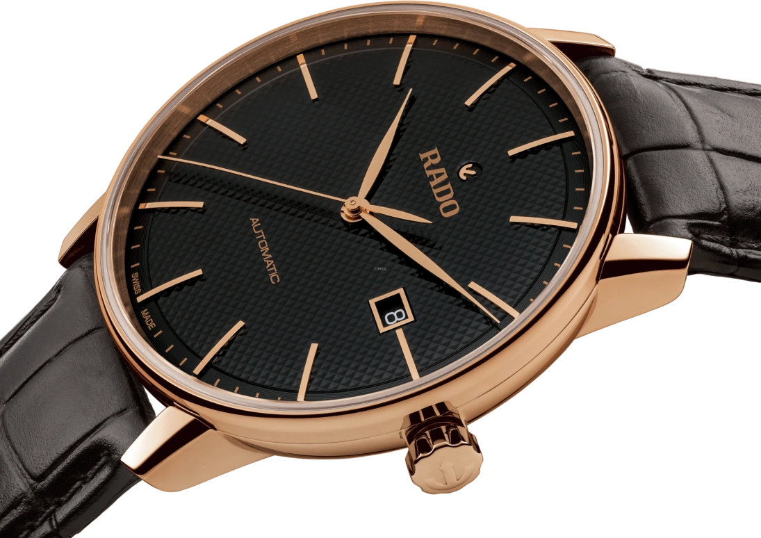 Rado,Coupole 41mm,41mm,Stainless Steel,Black,Automatic,Day,In-house Caliber,R22877165