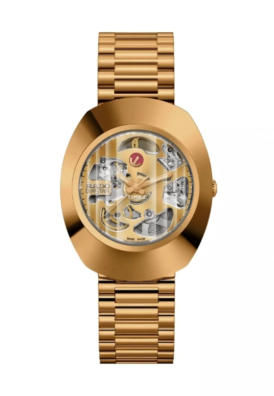 Rado,DiaStar Original 35mm,35mm,Stainless Steel,Rose Gold,Skeleton,Automatic,In-house Caliber,Sapphire,Crystal Glass,R12065403