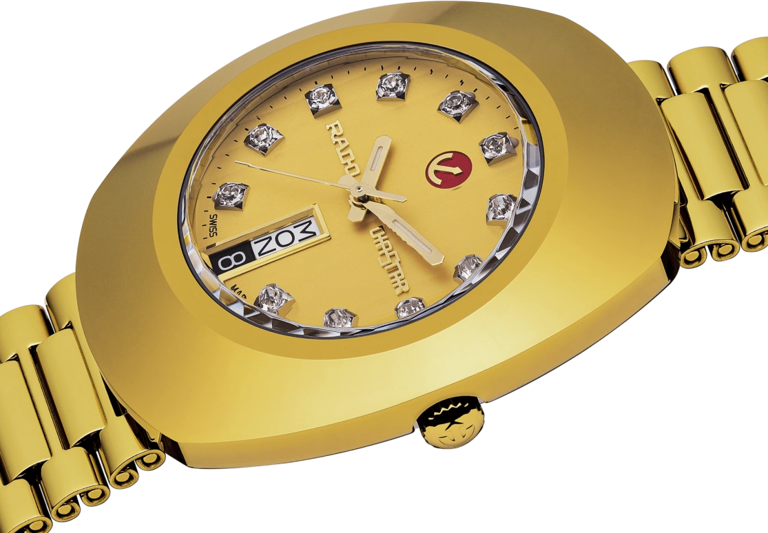 Rado,The Original 35mm,35mm,Stainless Steel,Gold,Automatic,Date,Day,R12413493