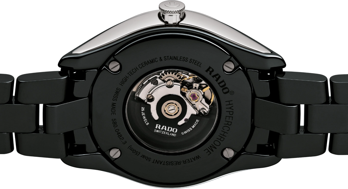 Rado,HyperChrome 36mm,36mm,Ceramic,Black,Automatic,44hours,In-house Caliber,R32482722