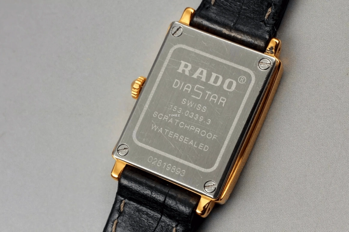 Rado,Integral 19mm,19mm,Stainless Steel,Black,Quartz,Sapphire,Crystal Glass,Rectangular,153,153.0339.3