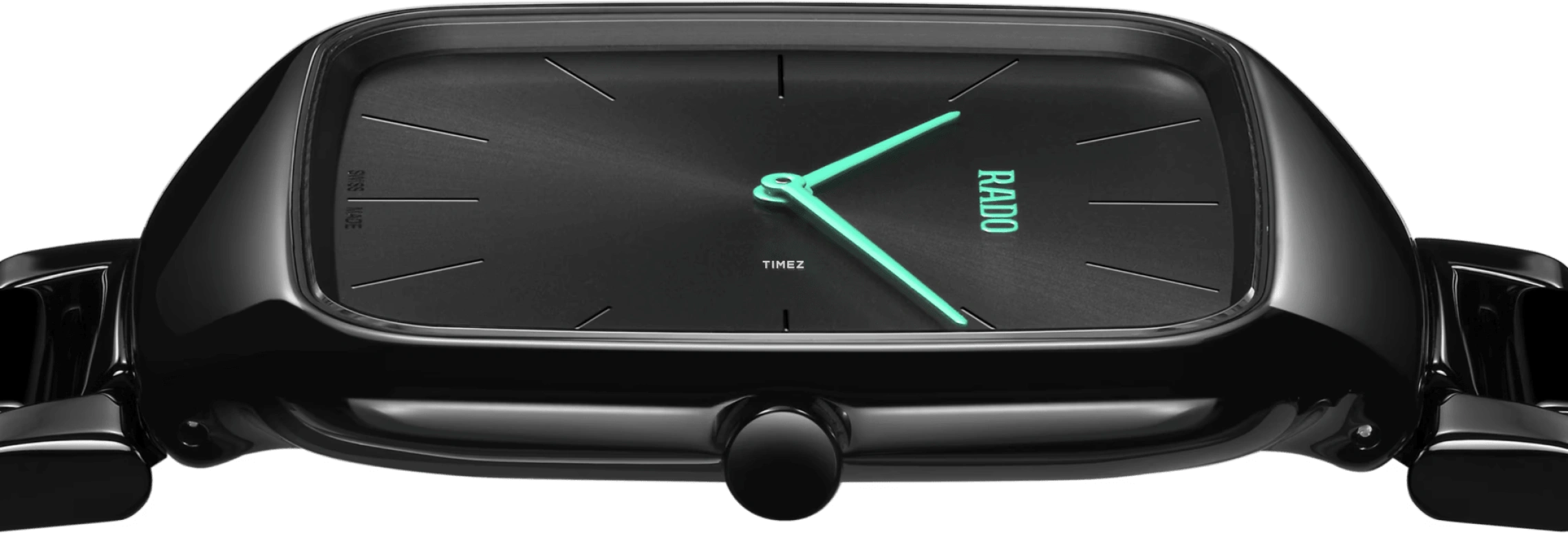Rado,True Square 37mm,37mm,Ceramic,Black,Quartz,In-house Caliber,Sapphire,Crystal Glass,R27054152