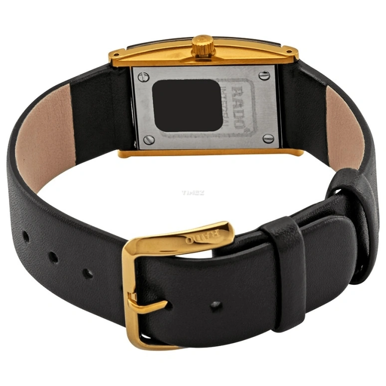 Rado,Integral 19mm,19mm,Stainless Steel,Black,Quartz,Sapphire,Crystal Glass,Rectangular,R20789755