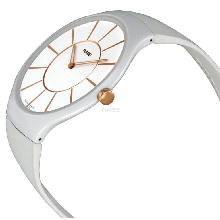 Rado,True Round 39mm,39mm,Ceramic,White,Quartz,Sapphire,Crystal Glass,Round,R27957109