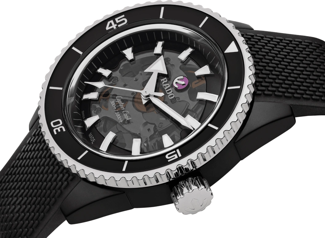 Rado,Captain Cook 43mm,43mm,Ceramic,Black,Automatic,80hours,In-house Caliber,R32127156